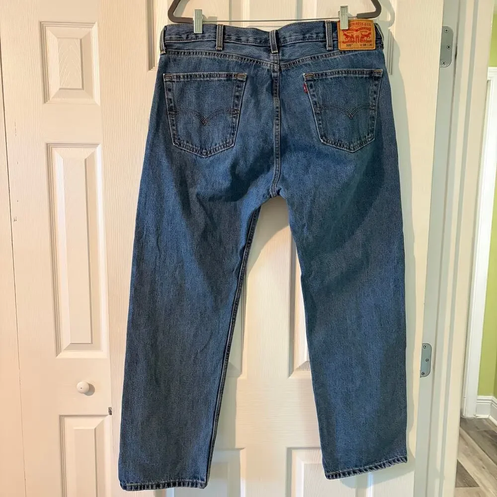 Levi's Men's Straight Jeans - Medium Blue Denim